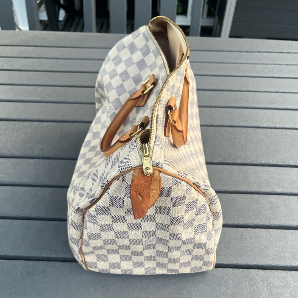 Louis Vuitton Speedy NM 35 Damier Azur; Brass Hardware; Used/Moderate wear - Picture 8 of 16